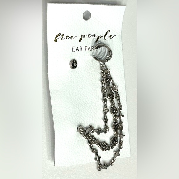 Free People Jewelry - Free People Silver Multi-Chain Earrings